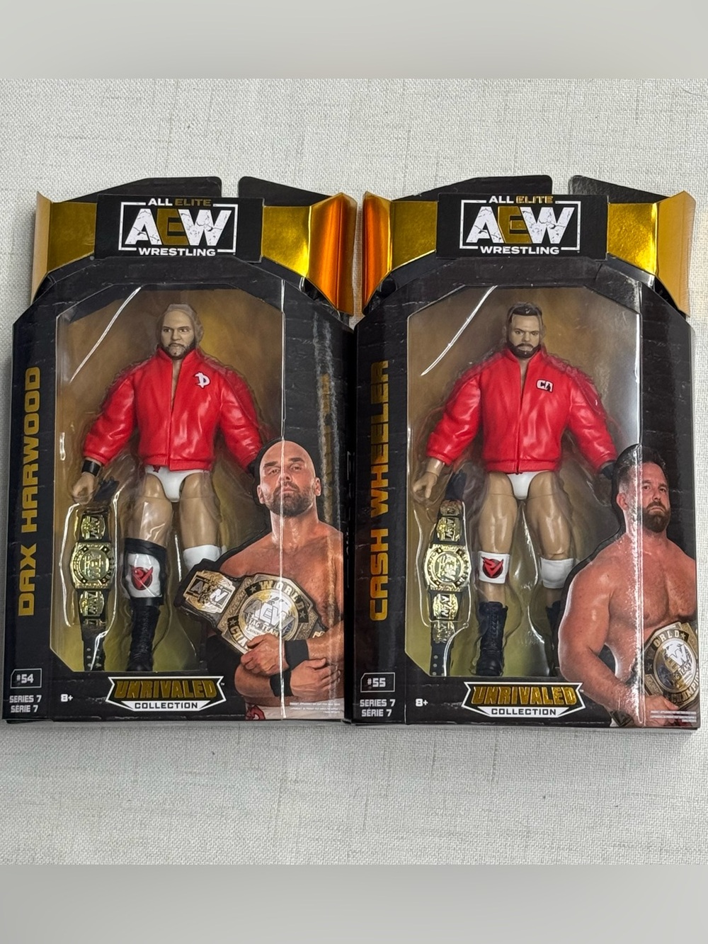 2021 AEW Jazwares Unrivaled Series 7 #54 #55 Dax Harwood & Cash Wheeler FTR